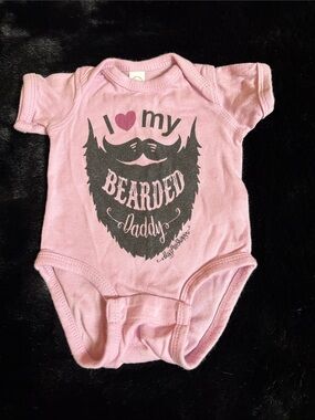 Bass Pro Shops Pink 'I ♥ My Bearded Daddy' Baby One-Piece